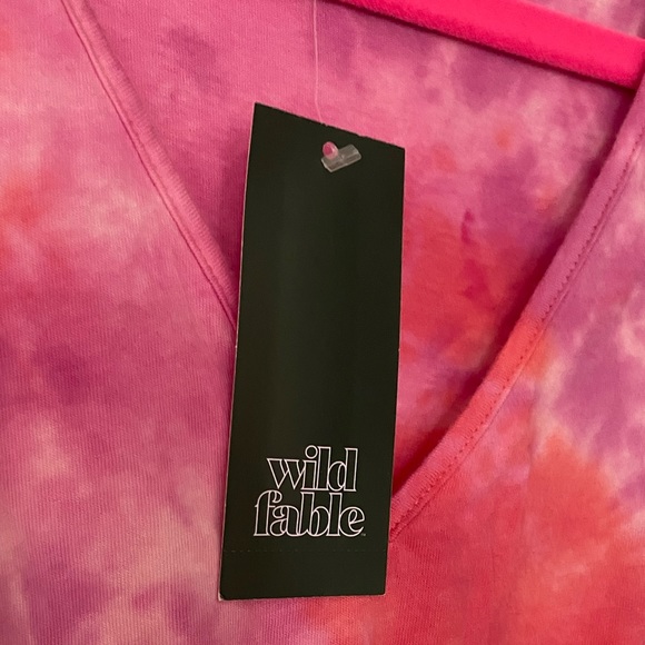 BNWT! wild fable, by Target, pink & orange, faded tie dye, mini babydoll dress - Picture 10 of 11